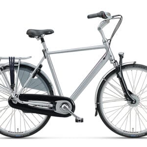 Luxe fiets met versnellingen, Batavus Holiday luxe, fiets met versnellingen en vering in de voorvork, heren model