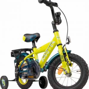 Stoere kinderfiets, Loekie Booster in de kleur geel