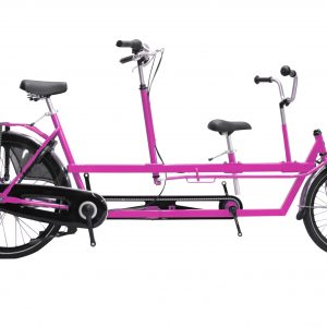 Kindertandem, kindertandem in de kleur roze