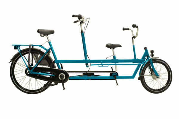 Fietsverhuur Terschelling – Elektrische Kindertandem – Zeegroen